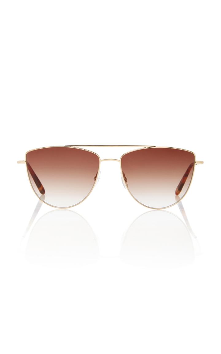 Garrett Leight Zephyr 57 Gold-tone Sunglasses