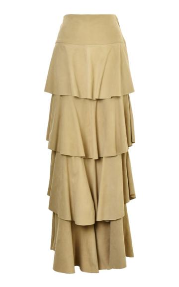 Lilly Sarti Ruffle Chamois Skirt