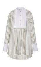 Moda Operandi Marina Moscone Striped Cotton-blend Blouse