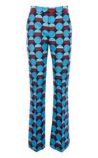 Moda Operandi La Doublej Saturday Night Printed Wool-blend Flared Pants