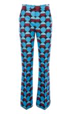 Moda Operandi La Doublej Saturday Night Printed Wool-blend Flared Pants