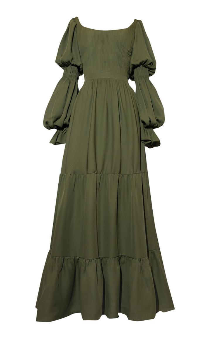 Moda Operandi Andres Otalora Pradera Tiered Ruffle Silk Dress