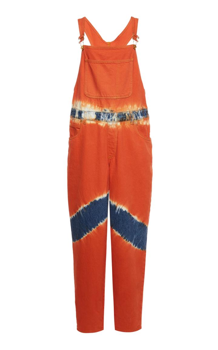 Moda Operandi Alberta Ferretti Denim Tie-dyed Overalls Size: 36