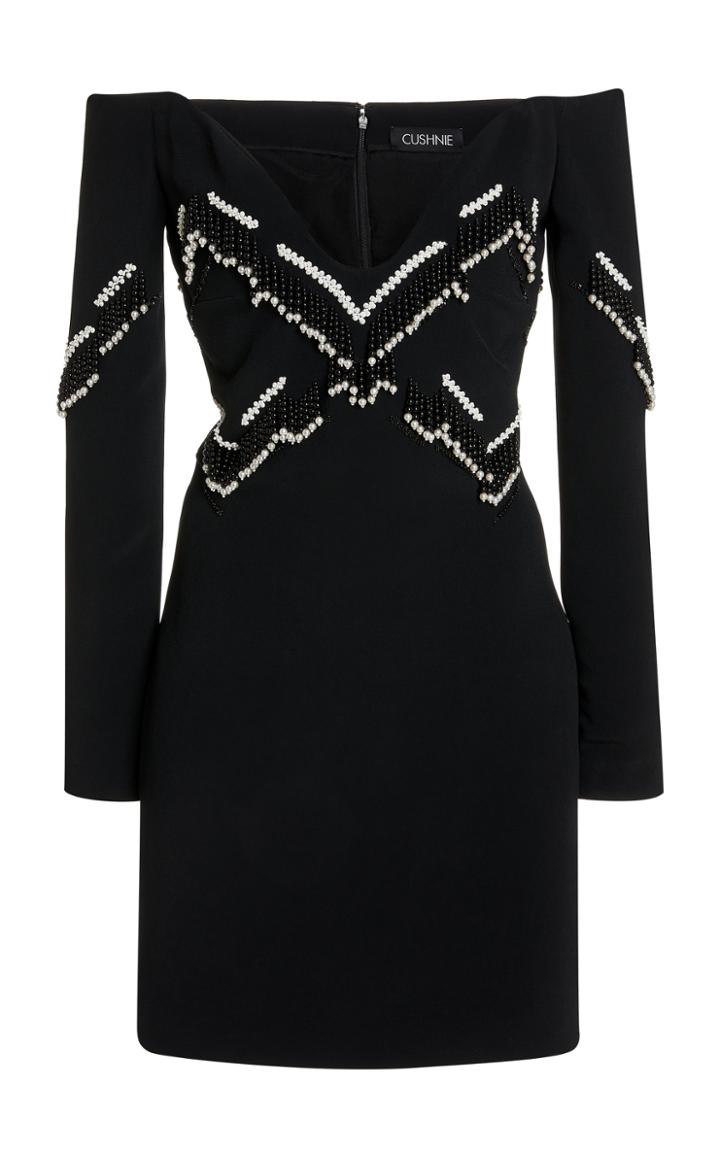 Moda Operandi Cushnie Off-the-shoulder Silk Mini Dress