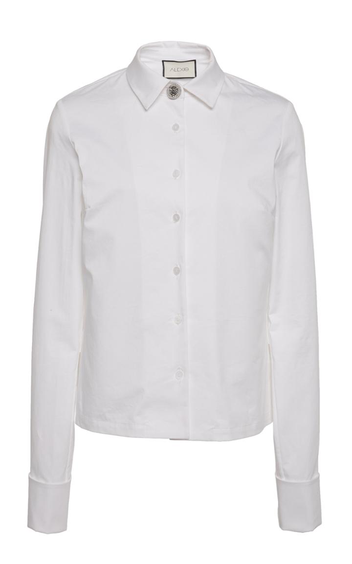 Alexis Roxanne Poplin Collared Top