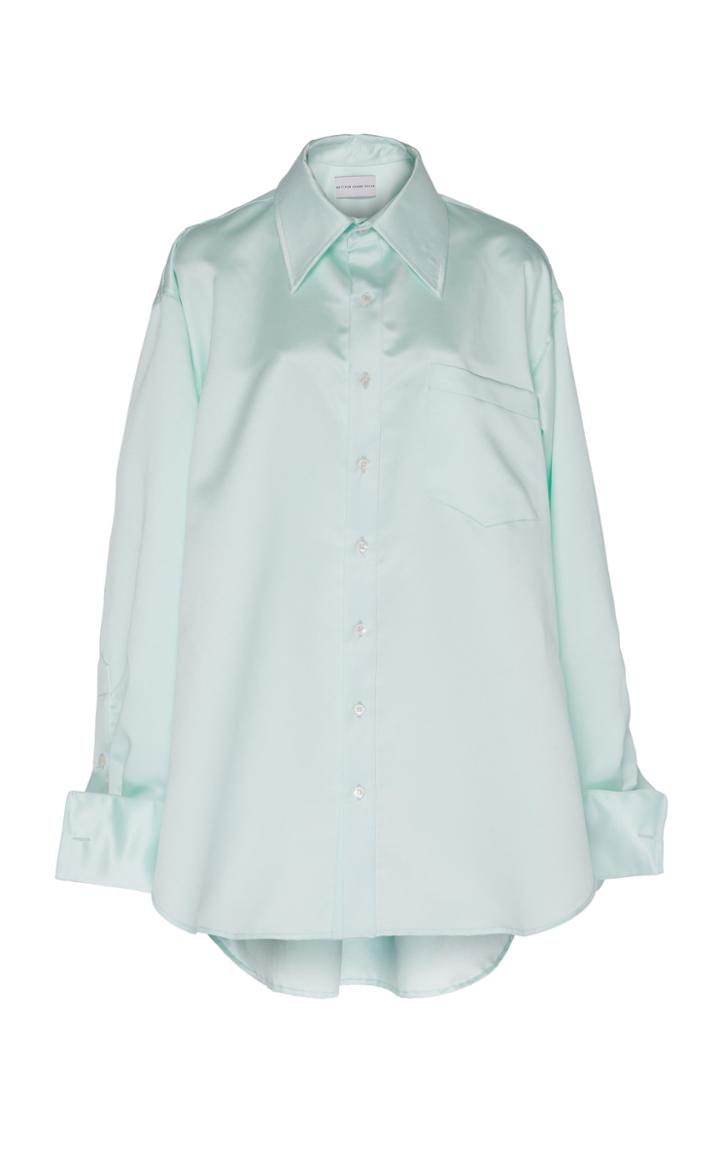 Matthew Adams Dolan Oversized Silk-satin Shirt