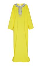 Carolina Herrera Embroidered Crepe Caftan