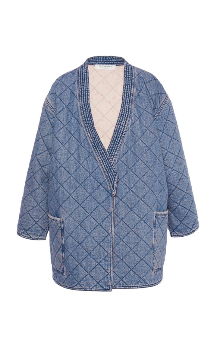 Moda Operandi Philosophy Di Lorenzo Serafini Quilted Denim Jacket