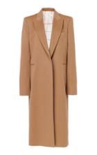 Victoria Beckham Virgin Wool Peaked Lapel Coat