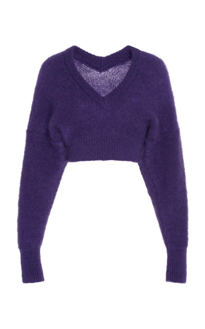 Alessandra Rich Mohair Cropped Jumper