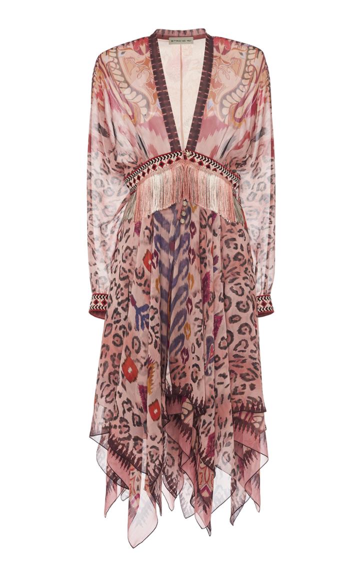 Moda Operandi Etro Fringed Silk Dress Size: 40