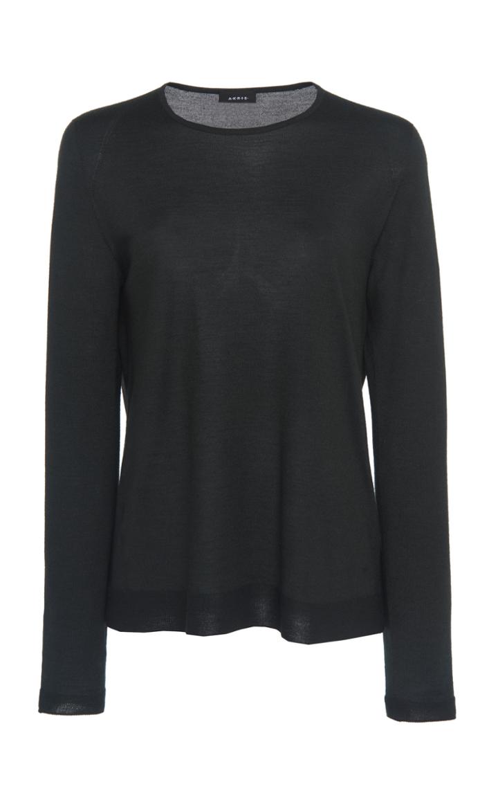 Akris Silk And Cashmere-blend Crew Neck Sweater
