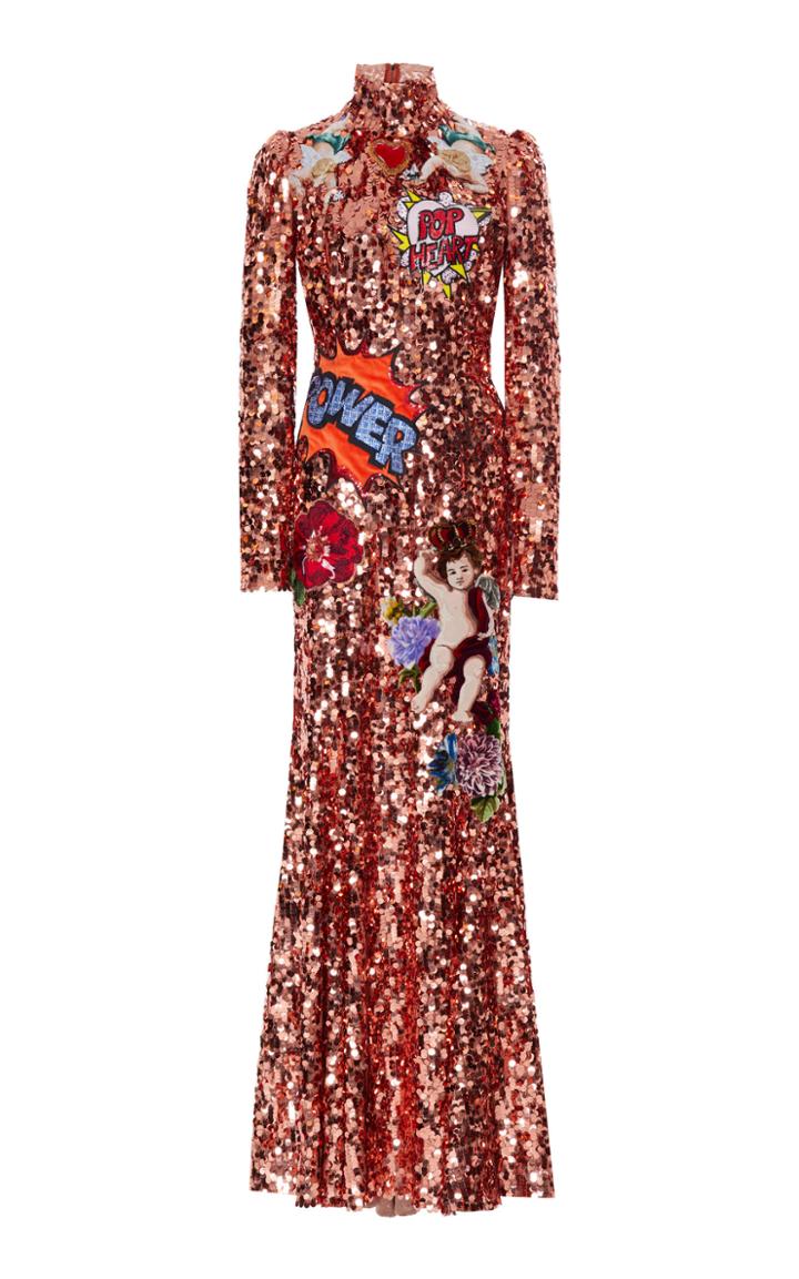 Dolce & Gabbana Sequin Patched Dress