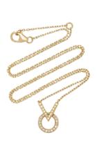 Sabine Getty Yellow Gold V Round Necklace With Diamonds And Yellow Sapphire