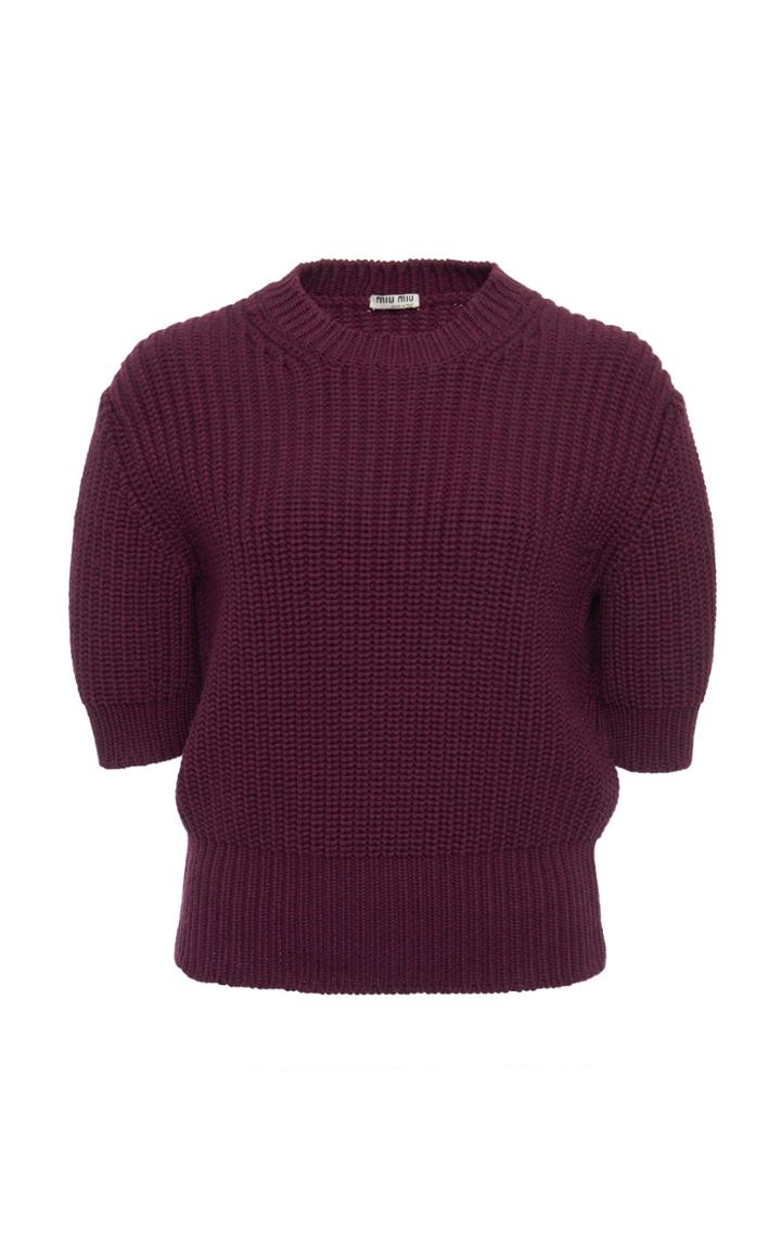 Miu Miu Knit Short Sleeve Sweater