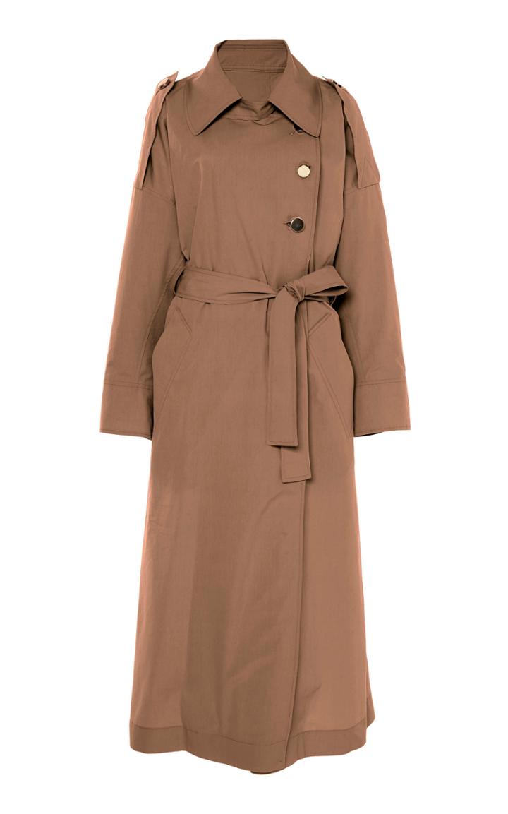 Moda Operandi Petar Petrov Muse Oversized Cotton-silk Trench Coat Size: 32