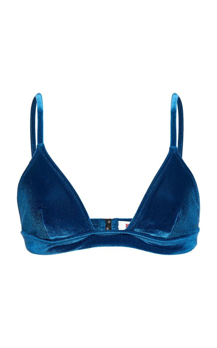Solid & Striped Morgan Velvet Bikini Top Size: S