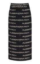 Alessandra Rich Printed Cotton-tweed Midi Skirt