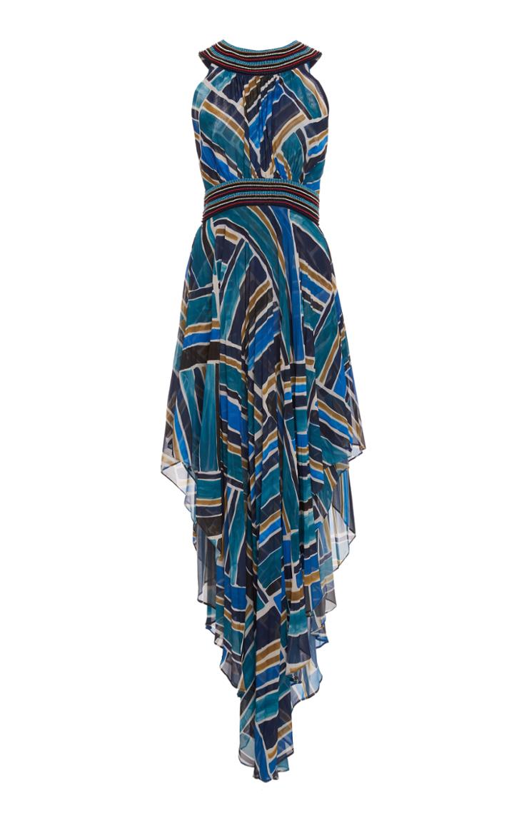 Talitha Painted Print Halter Dress
