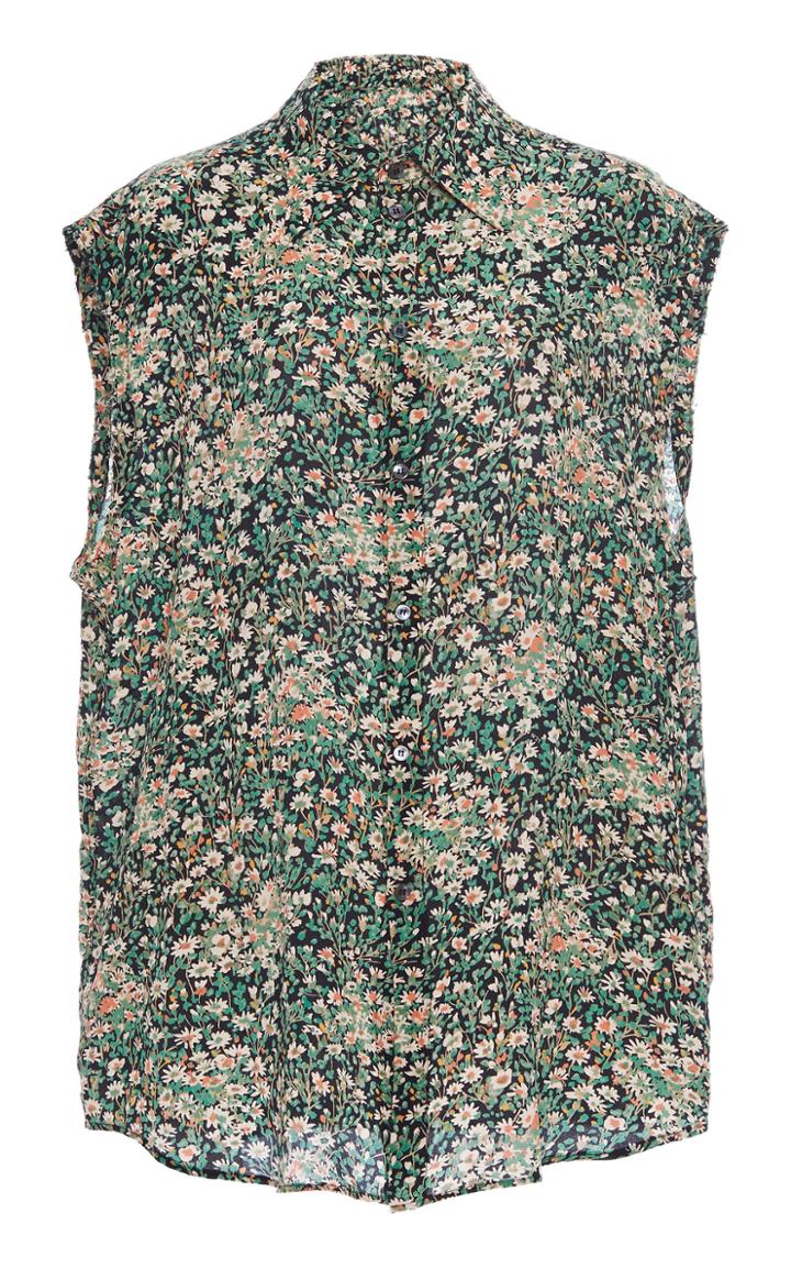 Moda Operandi N21 Sleeveless Floral-print Silk Top Size: 36