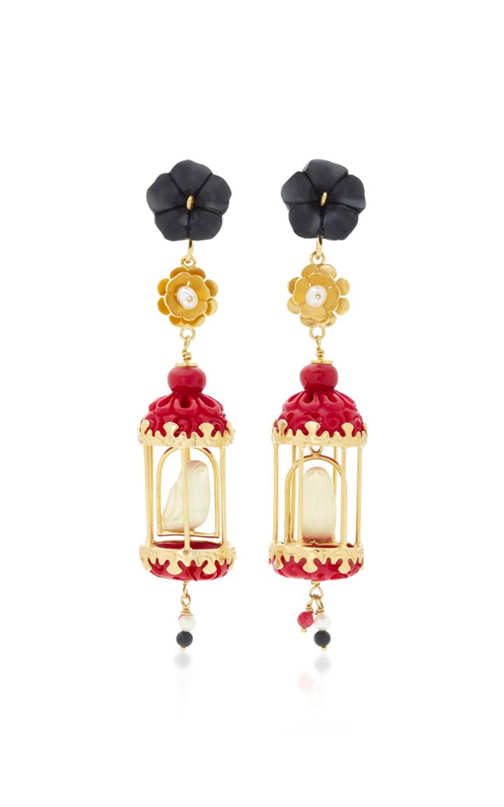 Of Rare Origin Aviary 18k Gold Multi-stone Earrings