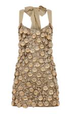 Moda Operandi Raisa Vanessa Shell Embroided Mini Dress With Ribbon Details