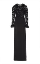 Jenny Packham Solene Lace-tulle Long Lined Gown