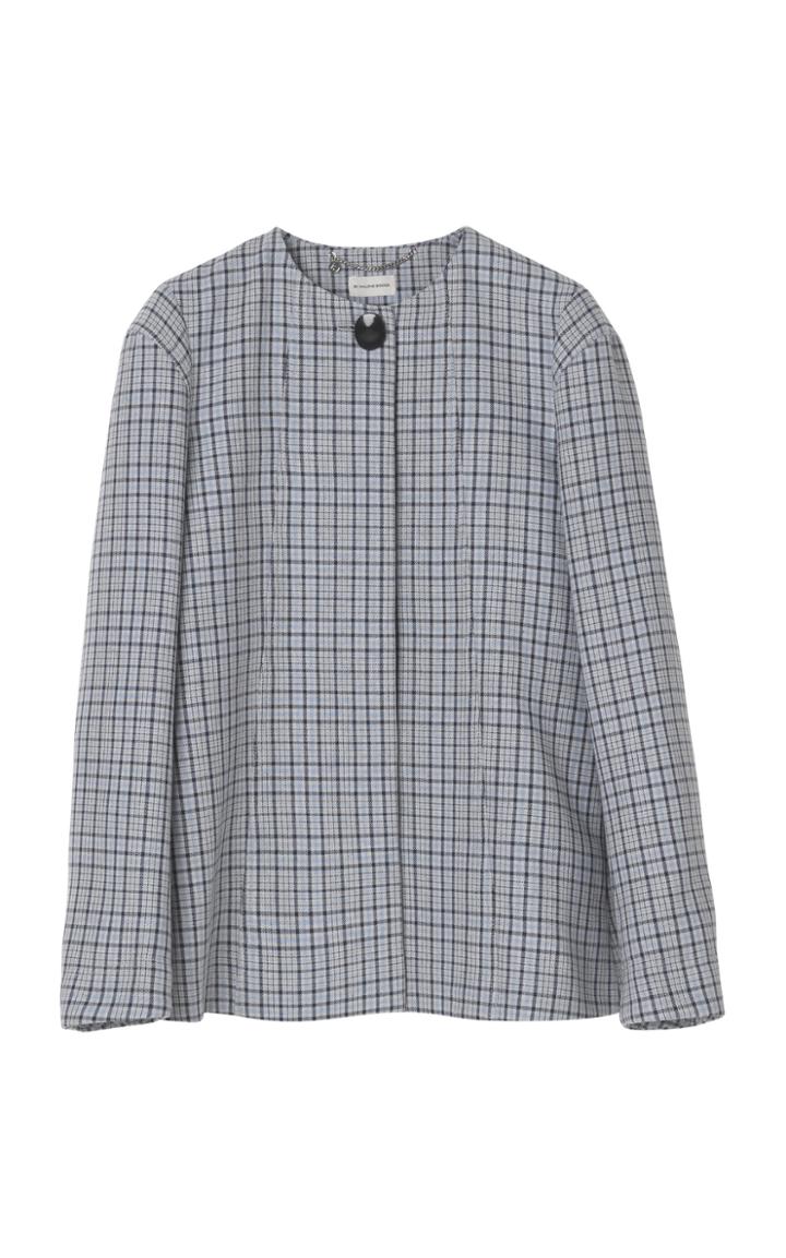 Moda Operandi By Malene Birger Shelly Double Face Check Jacket Size: 32