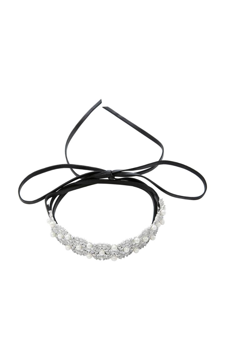 Moda Operandi Fallon Monarch Dotted Pearl Wrap Choker