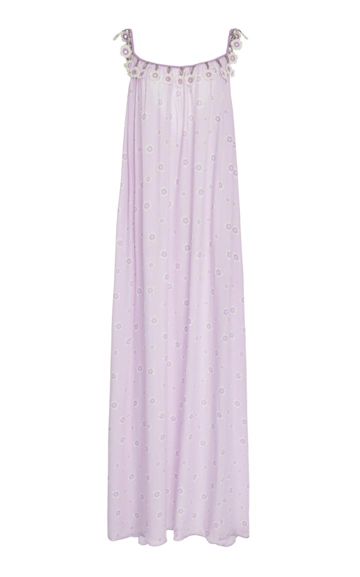My Beachy Side Floral Neckline Maxi Dress