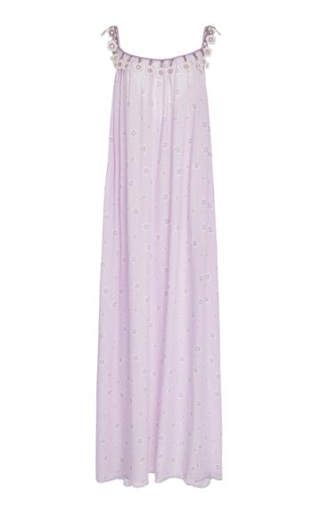 My Beachy Side Floral Neckline Maxi Dress
