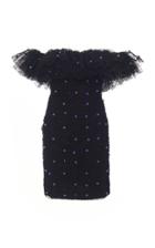 Dundas Embellished Off-the-shoulder Tulle Mini Dress