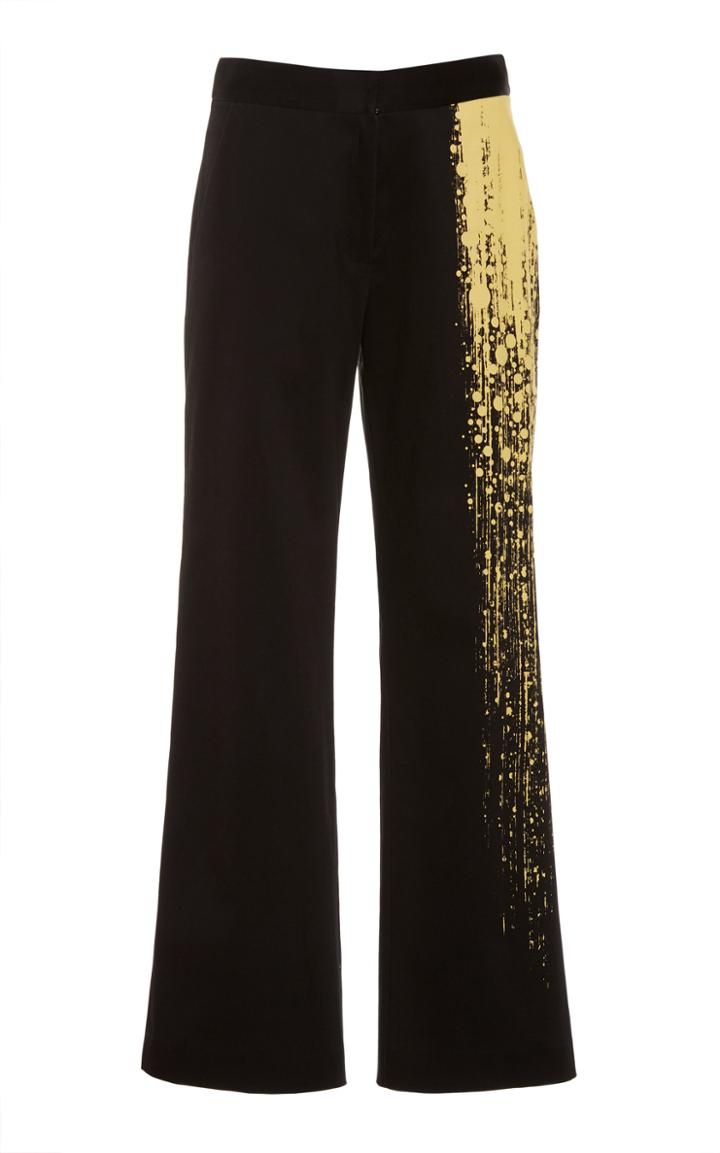 Mi Jong Lee Wide Leg Cotton-blend Pants