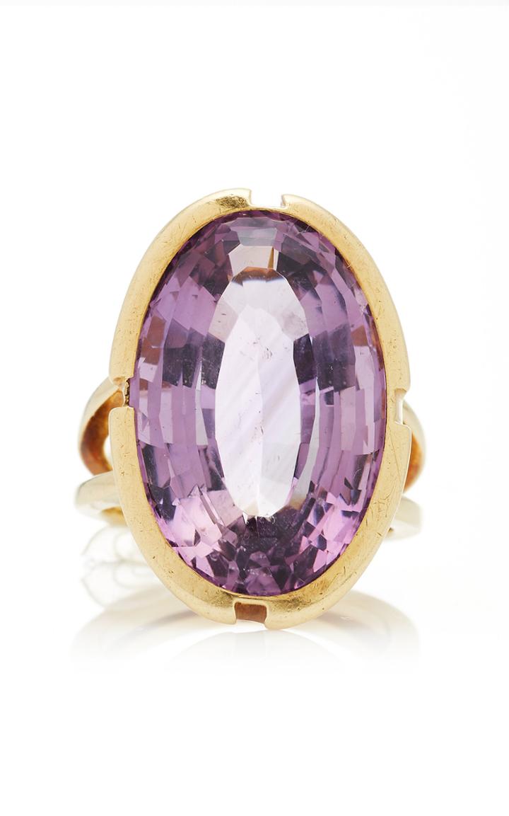 Fred Leighton One-of-a-kind Vintage Oval Amethyst Cocktail Ring