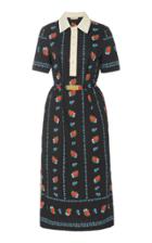 Moda Operandi Tory Burch Floral Polo Belted Dress Size: Xxs