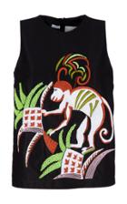 La Doublej Jazzy Embroidered Cotton Top