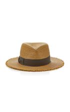 Eric Javits Frayed Grosgrain-trimmed Straw Hat