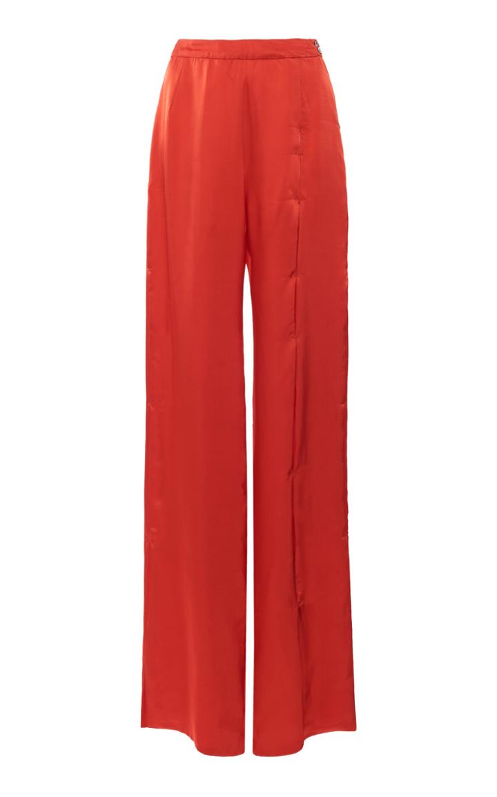 Moda Operandi Ann Demeulemeester Satin High-rise Wide-leg Pant Size: 36