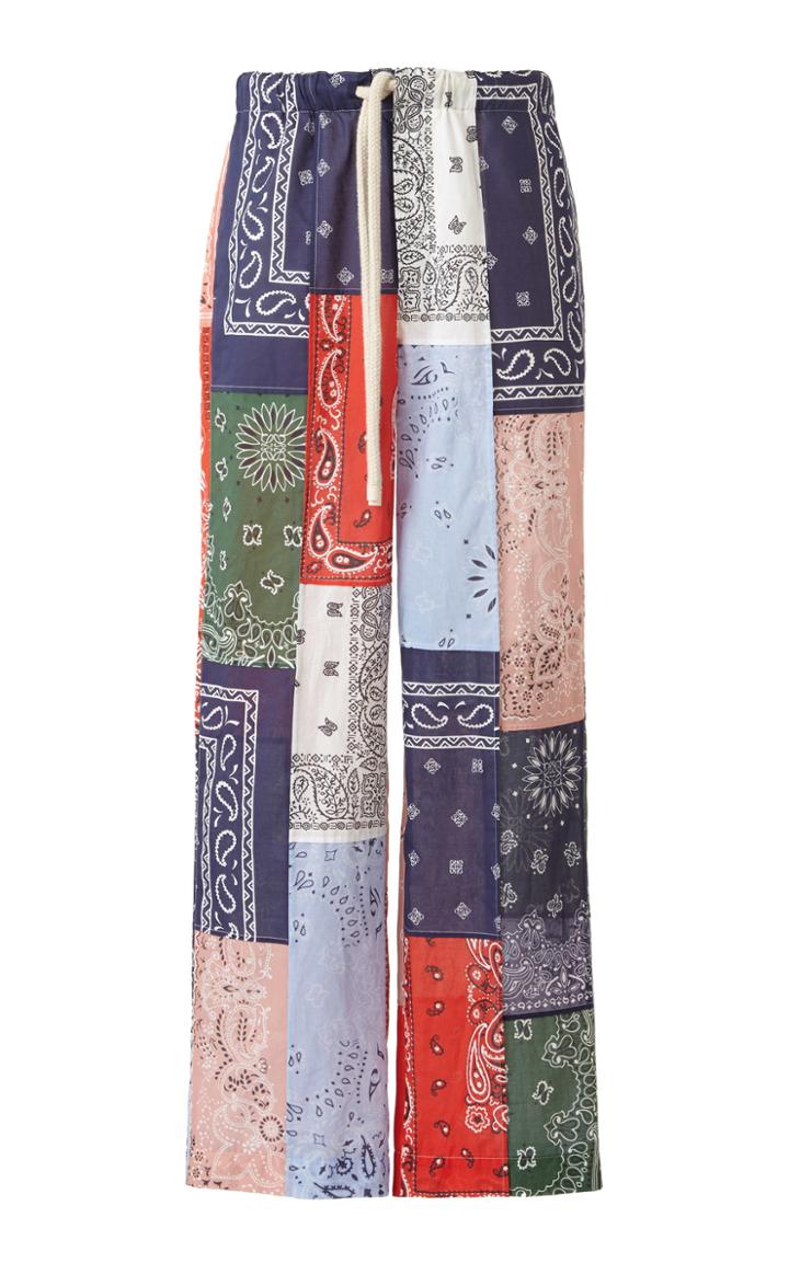 Loewe Patchwork Cotton Straight-leg Pants