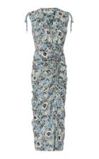 Veronica Beard Teagan Floral Printed Silk-blend Maxi Dress