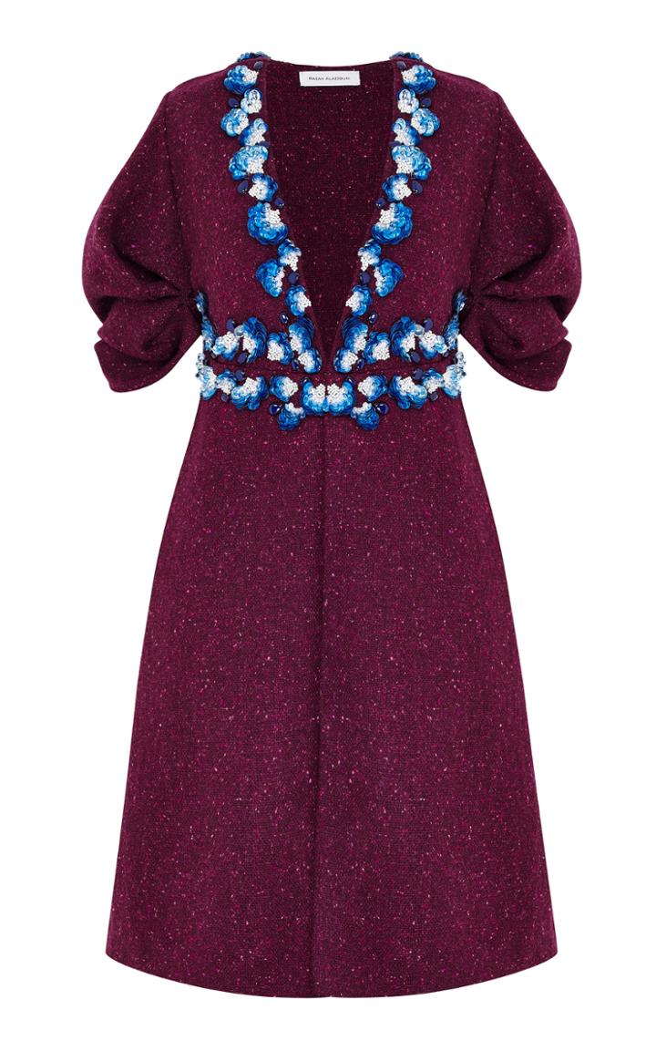Razan Alazzouni Embellished Wool Boxy Coat