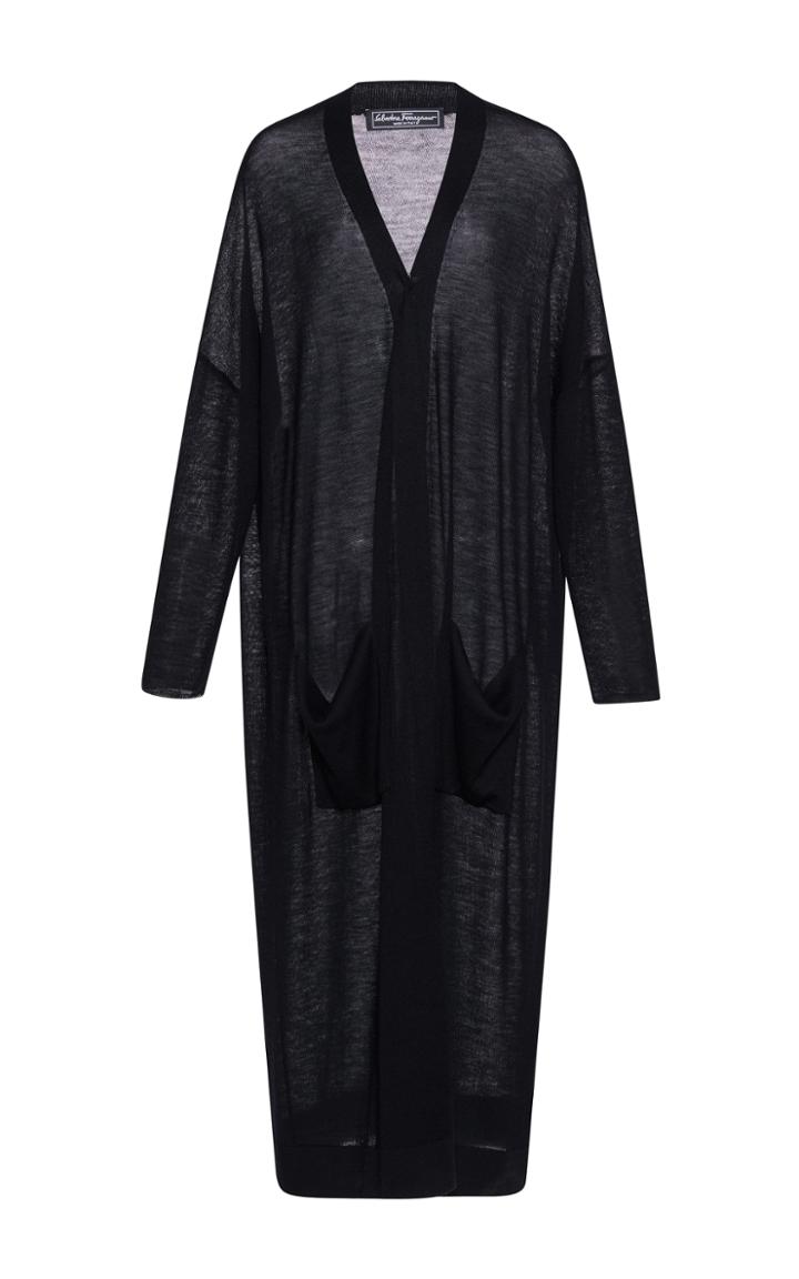 Salvatore Ferragamo Maxi Length Cardigan