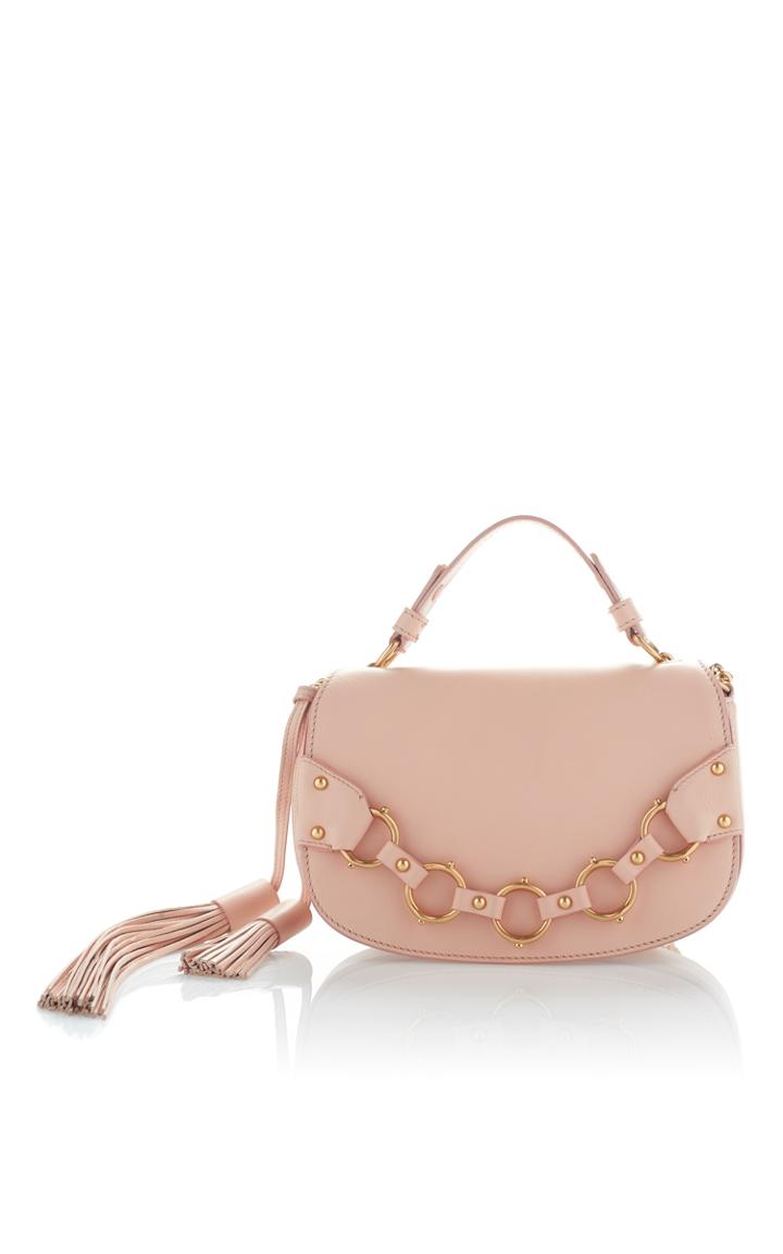 Roberto Cavalli Blush Smooth Calfskin Ring Shoulder Bag