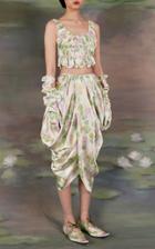 Moda Operandi Yuhan Wang Grape-printed Satin Wrap Skirt