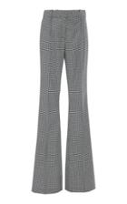 Veronica Beard Hibiscus High-waist Houndstooth Flared-leg Pant