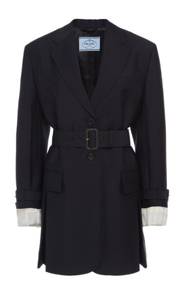 Prada Belted Mohair Blazer