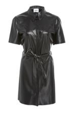 Nanushka Roberta Belted Faux-leather Mini Dress