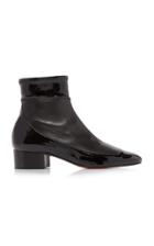 Loewe Patent Leather-paneled Ankle Boots