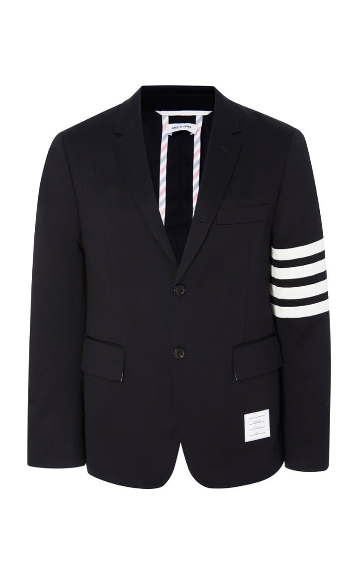 Thom Browne Unconstructed Striped Cotton-twill Blazer