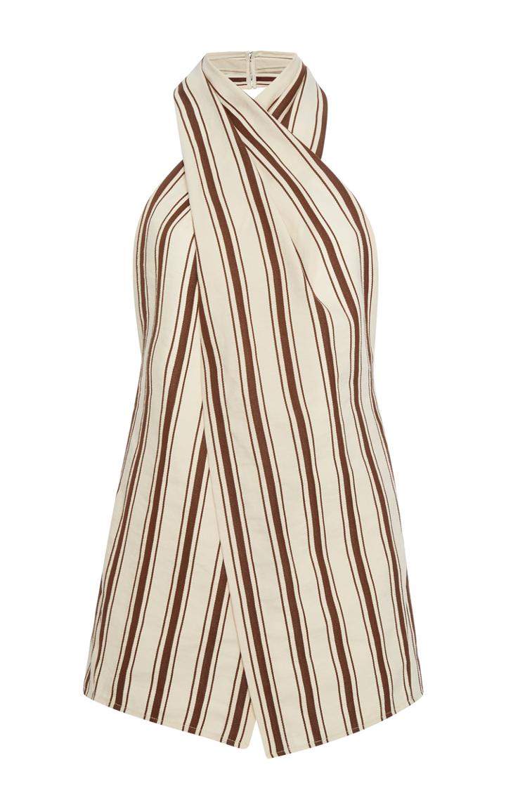 Rosie Assoulin Wrap Neck Halter Top